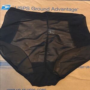 SPANX Black Sheer Briefs butt lifting panties size XS